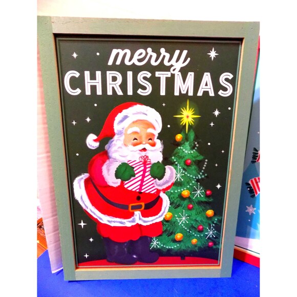 New Christmas Holiday Vintage Style Prints Wall Art Santa Snowman Rudolph - Picture 2 of 6